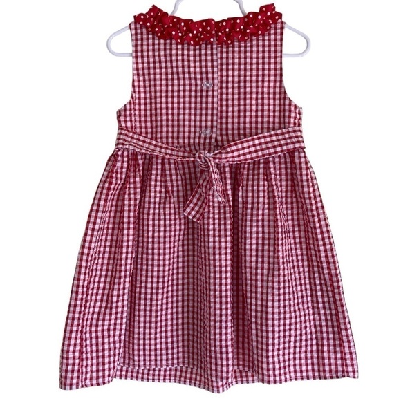 Emily Rose Girls Red White Gingham Seersucker Summer Dress Watermelon Size 3T - Picture 3 of 14
